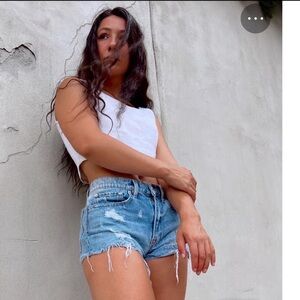 BDG Light Washed “The Shortie”  Distressed Jean Shorts